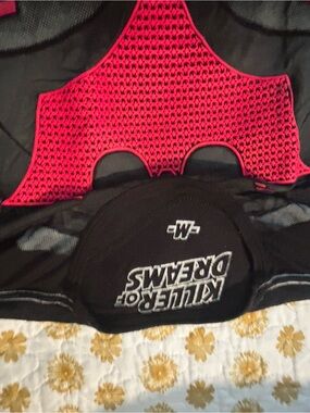 Black and Hot Pink Racerback Sports Bra